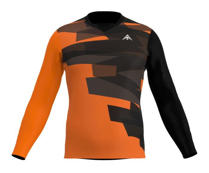 Maglia Enduro Manica Lunga Crown Colore Arancio