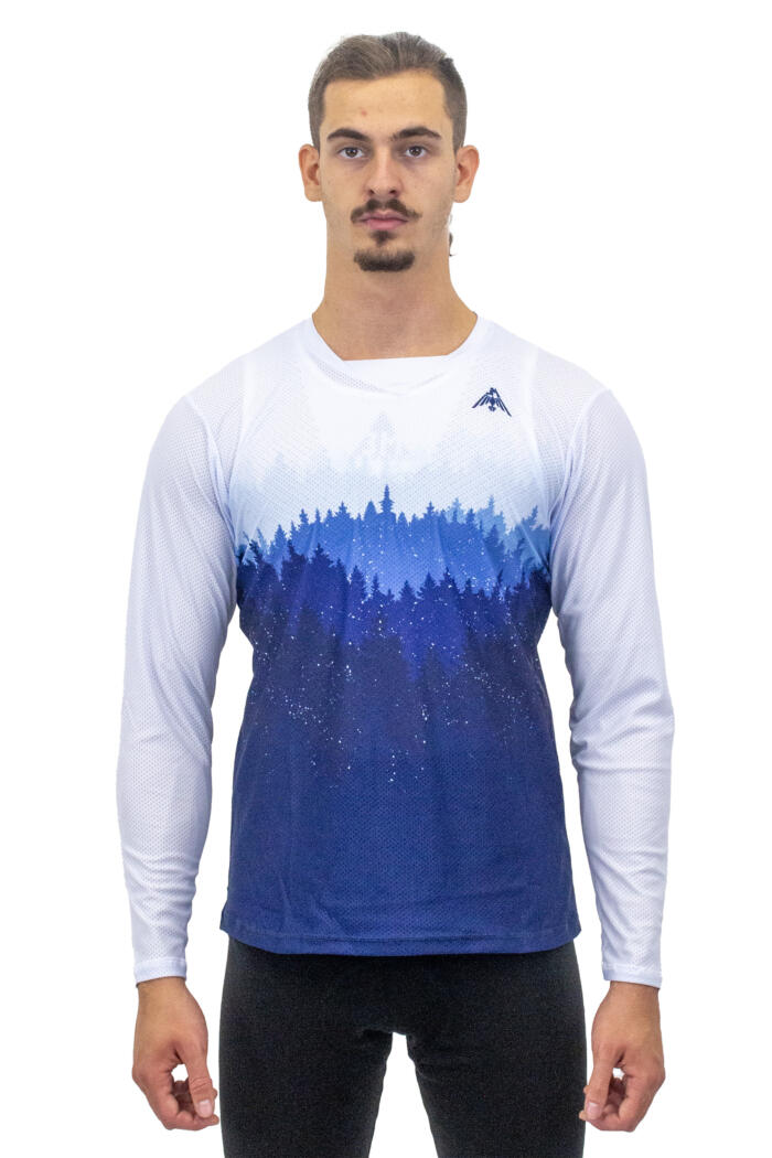 Maglia Enduro Manica Lunga Forest Colore Blu