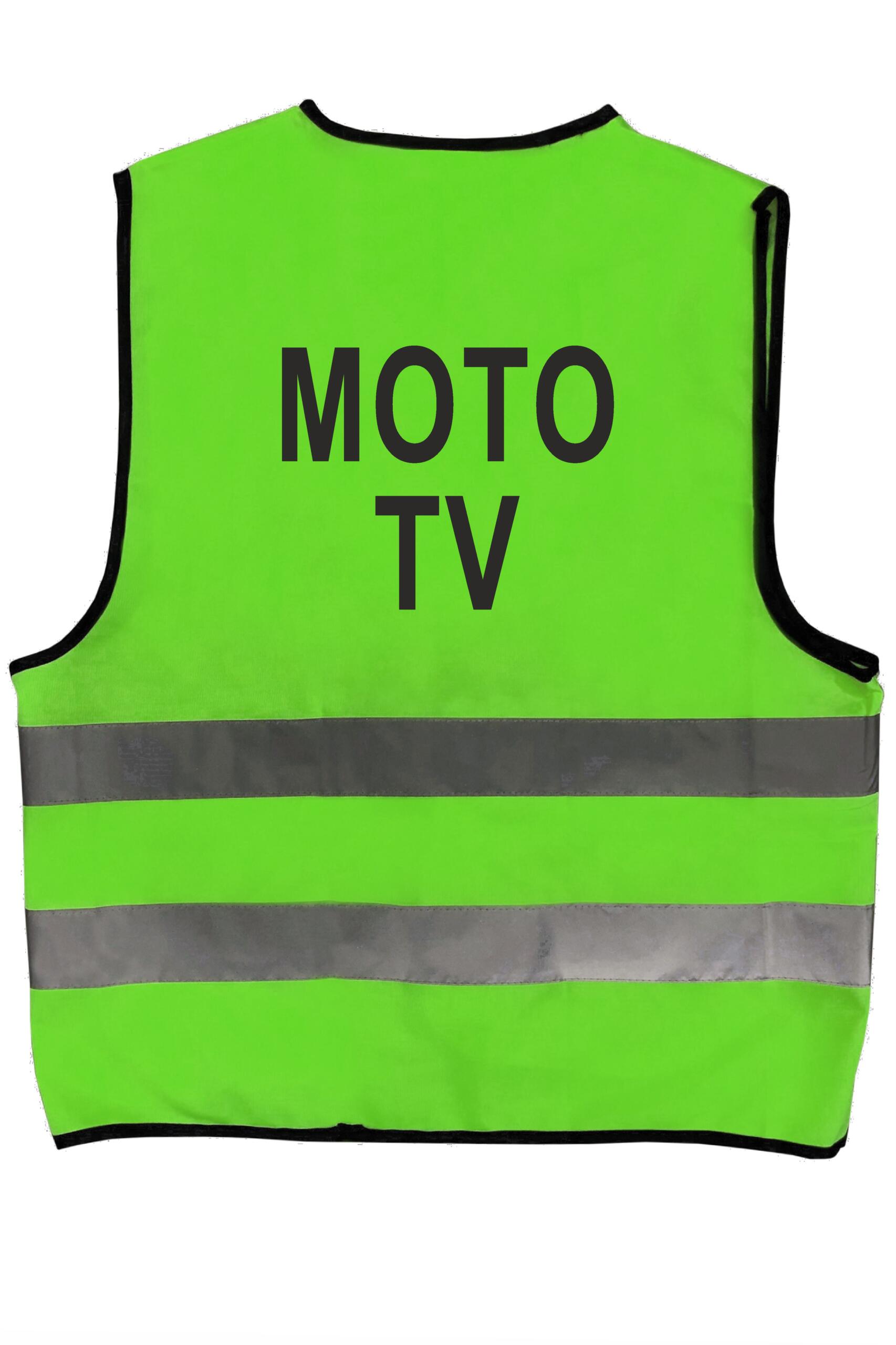 Gilet Alta Visibilità Verde MOTO TV - immagine 2