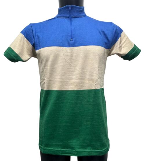 MAGLIA LANA ANNI '70 VERDE, CREMA E AZZURRA