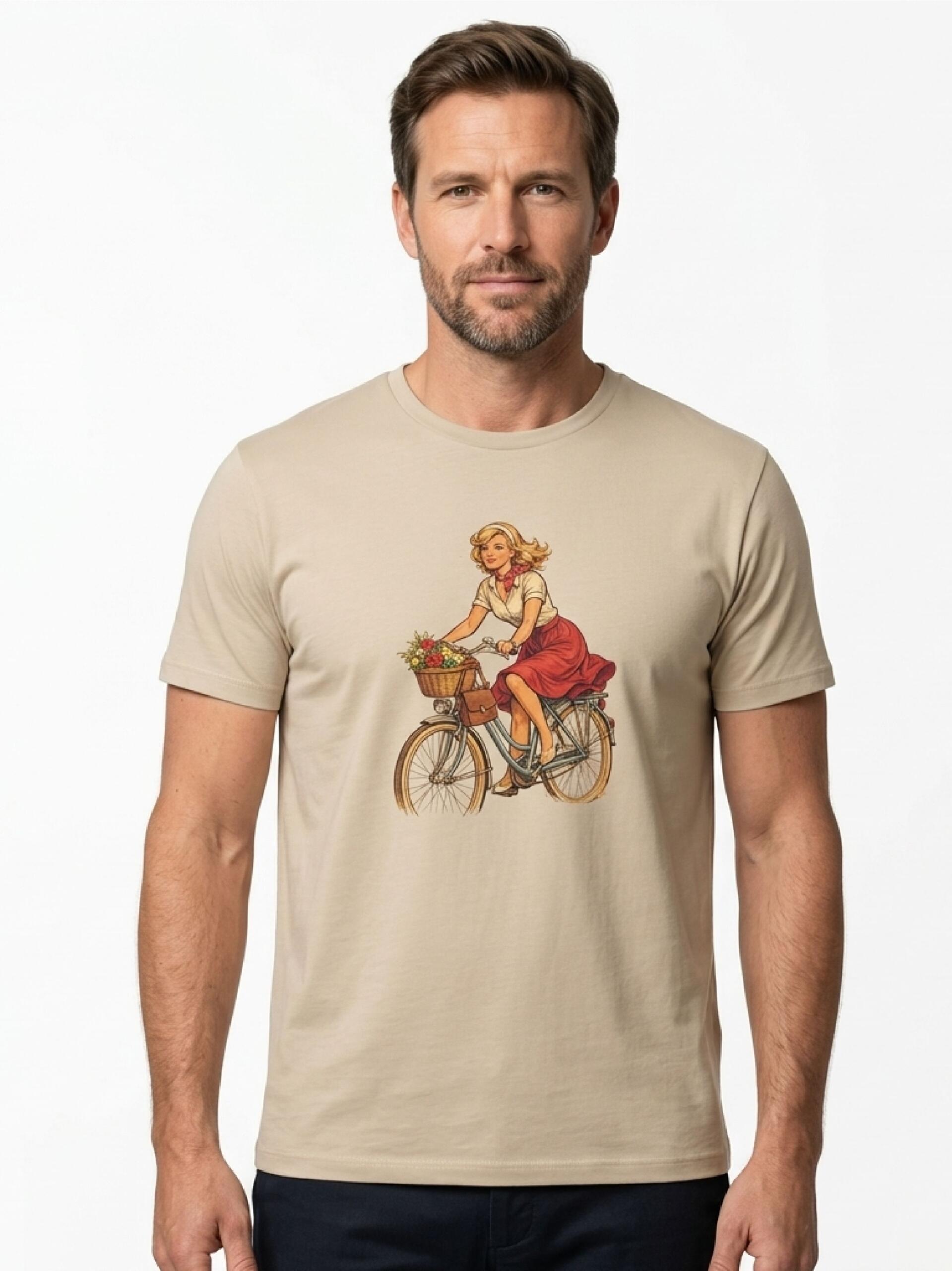 T-Shirt Uomo - Ragazza in Bici