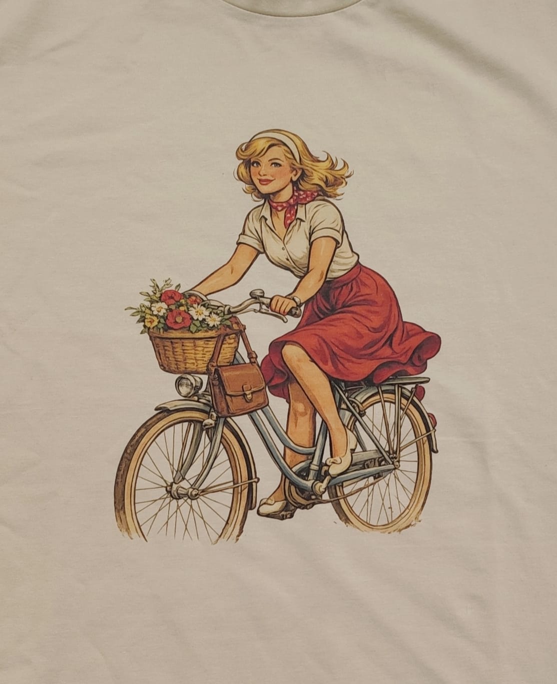 T-Shirt Uomo - Ragazza in Bici - immagine 2